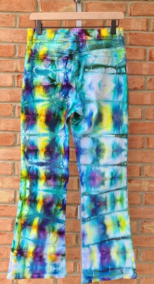 Chico platinum boot cut jeans tie dye short - Picture 7 of 8